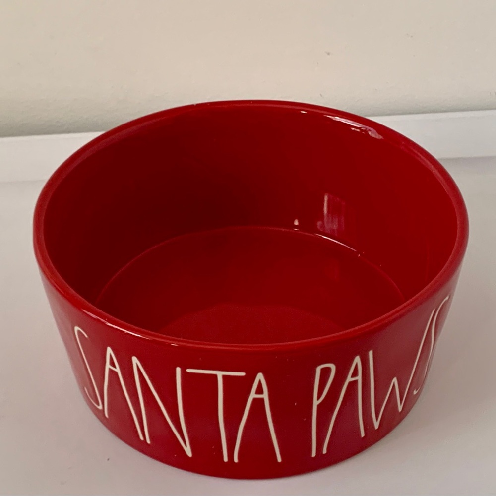 Rae Dunn SANTA PAWS X-large Dog Bowl - Picture 2 of 5